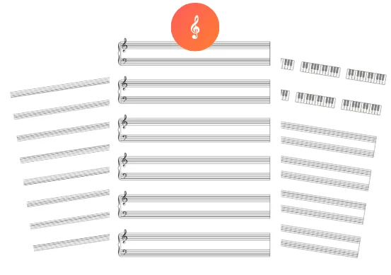 30 Modelli di Spartiti in Bianco da Stampare - La Touche Musicale