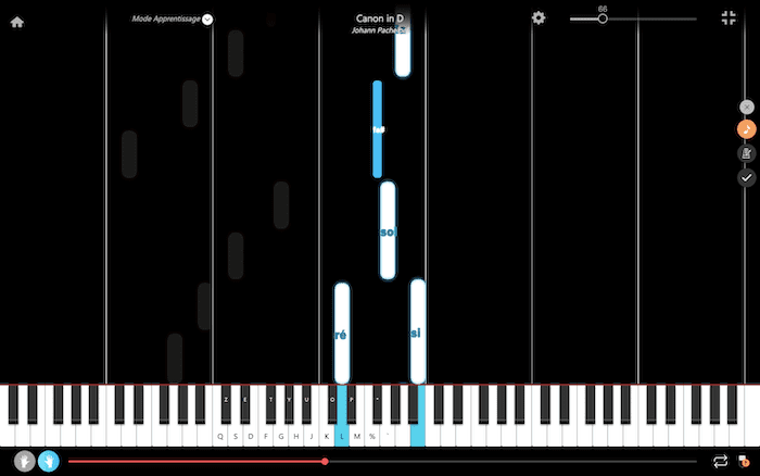 canon in d pachelbel Klavier Noten rechte Hand