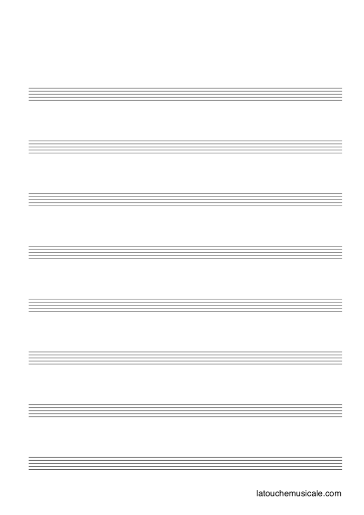 Printable Blank Sheet Music