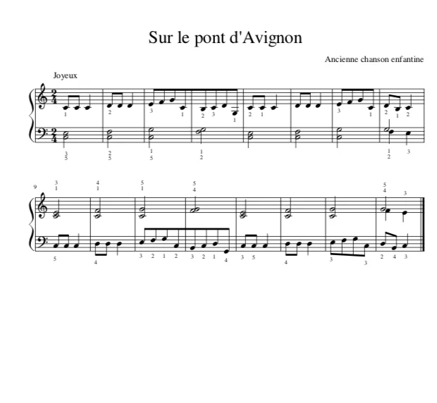 A la Claire Fontaine - Partition Facile en PDF - La Touche Musicale