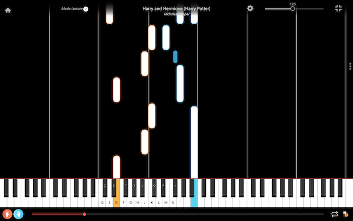 harry hermione piano
