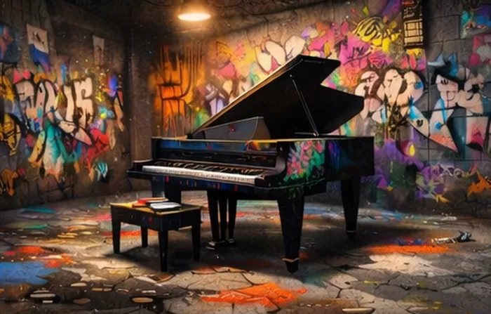 petite fille booba rap piano