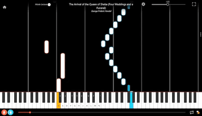 queen sheba handel classical music piano