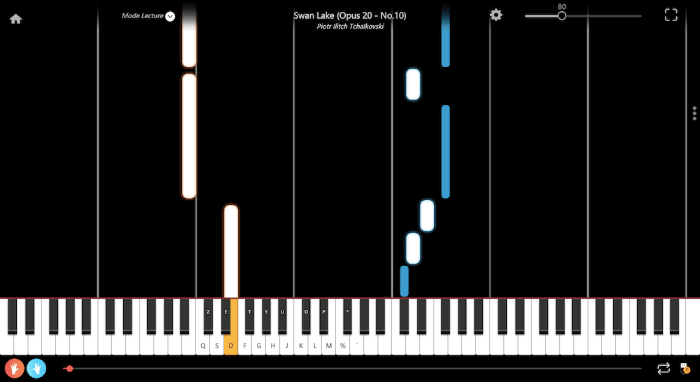 swan lake tchaikovsky piano musica classica