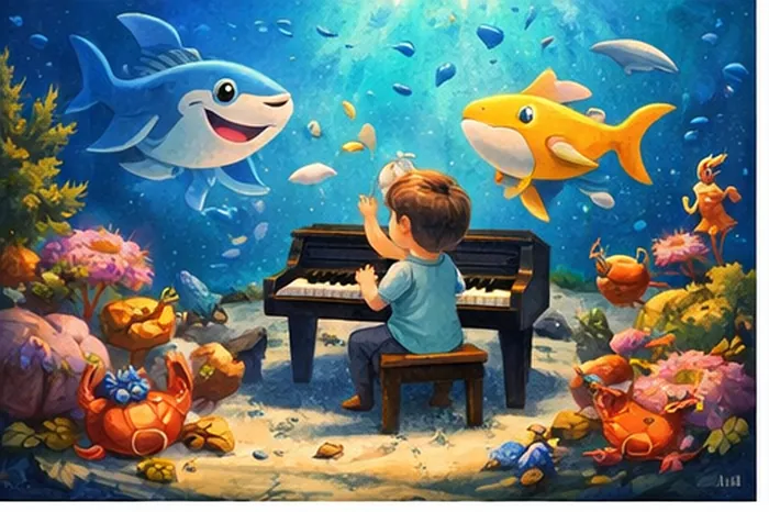 baby shark kim min seok song for children piano