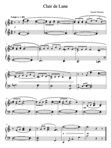 Clair de Lune – Easy Sheet Music in PDF