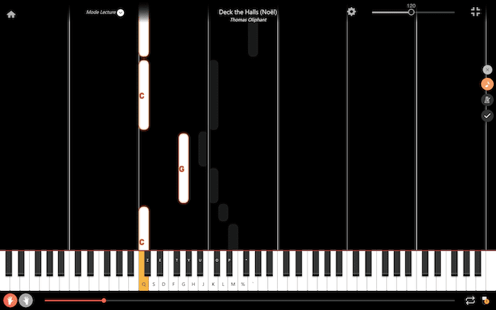 deck the halls notas piano mão esquerda
