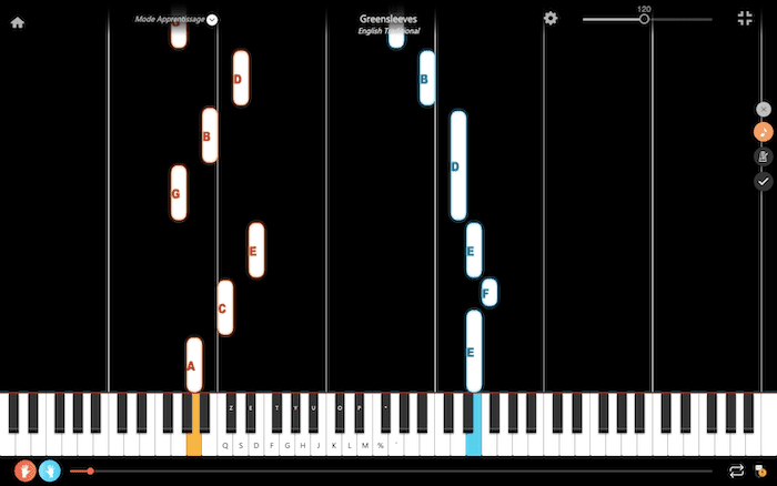 greensleeves sheet music presentation