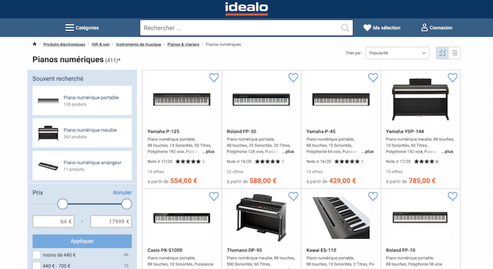 idealo piano numerique