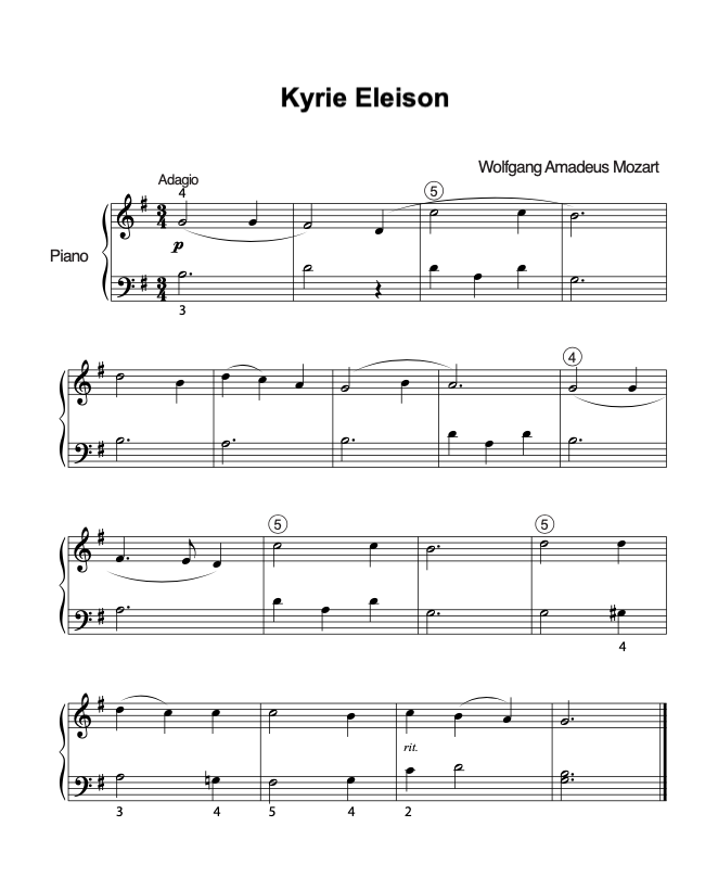 kyrie eleison sheet music