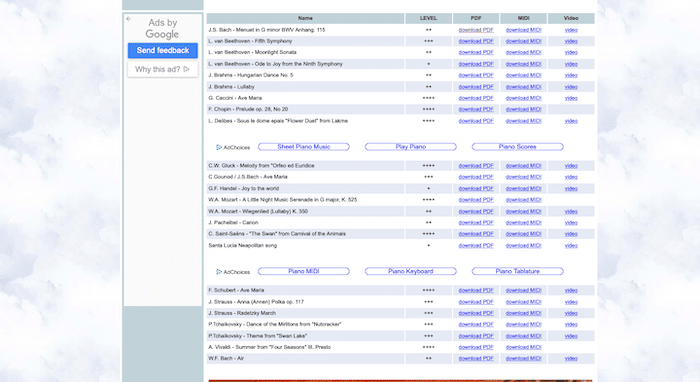 learn piano free sheet music web