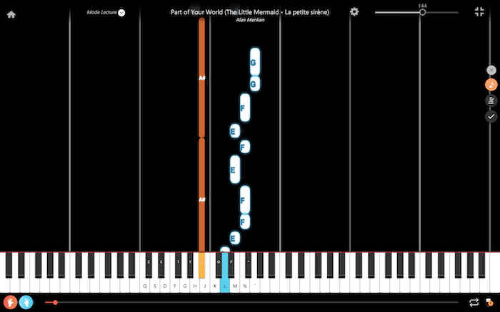 part of your world piano infantil
