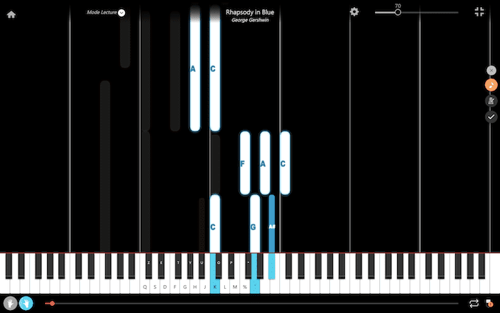 rhapsody in blue notes piano main droite