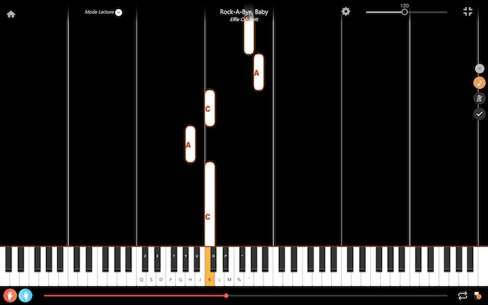 rock a bye baby piano