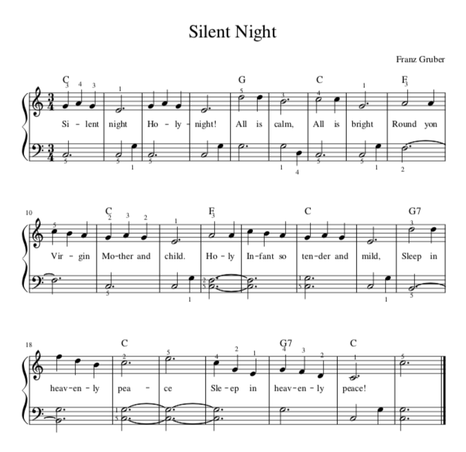 silent night sheet music