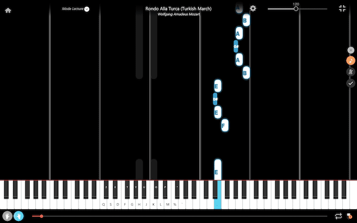 la marche turque piano main droite