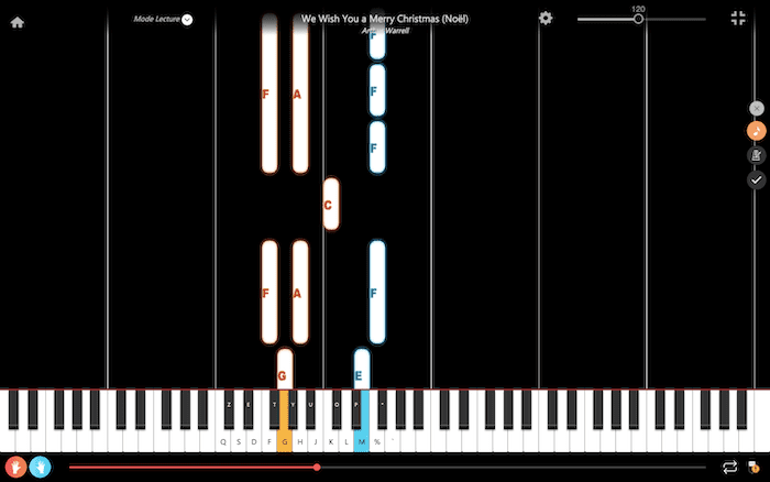 we wish you a merry christmas pianoforte a due mani