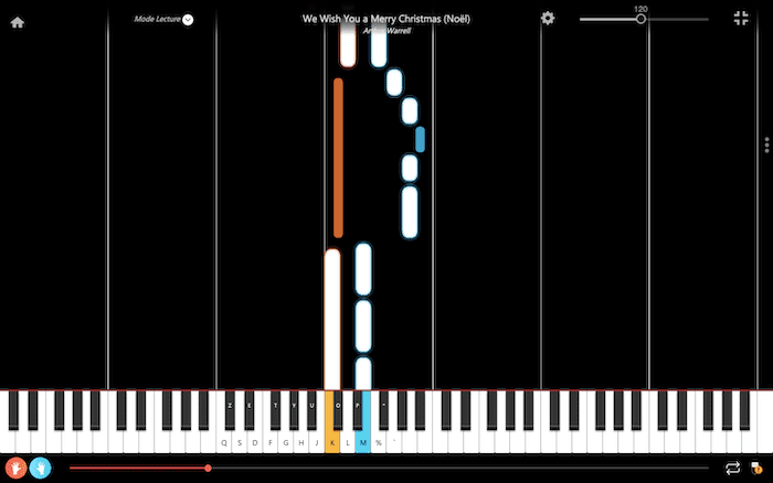 we wish you a merry christmas pianoforte
