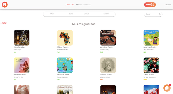 catálogo gratuito canções aprender piano