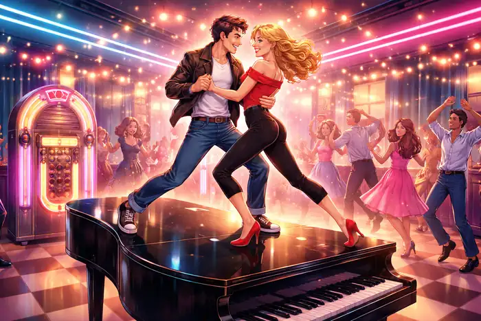 grease youre the one that i want musical piano