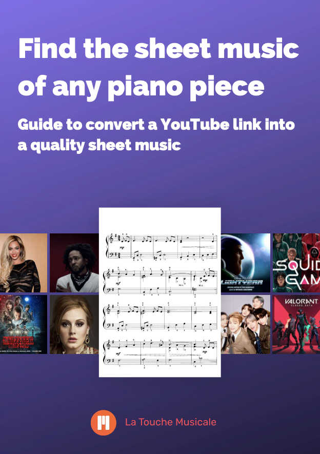 guia de partitura do youtube