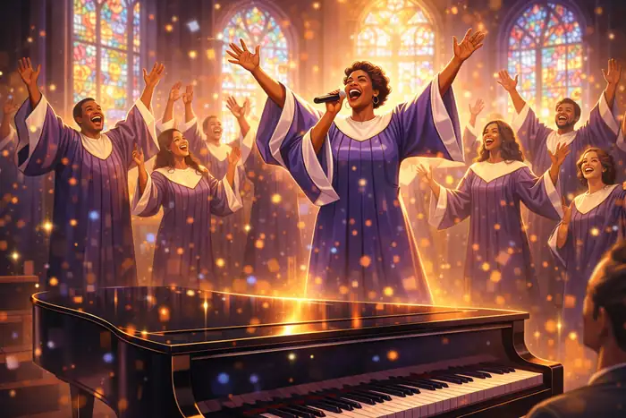 sister act oh happy day musical piano