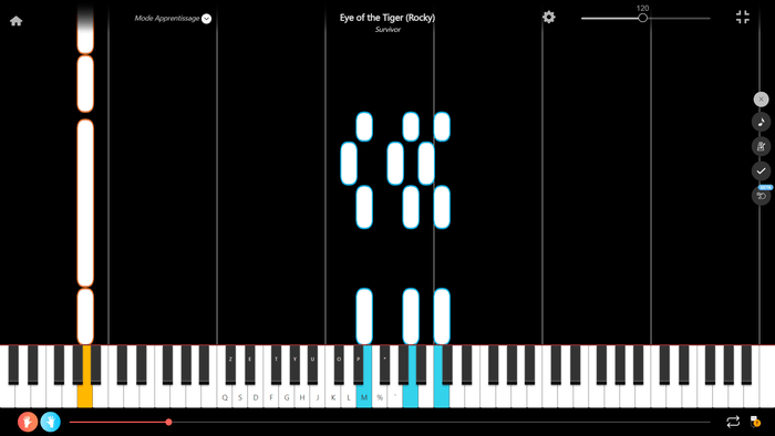 eye of the tiger piano sheet music presentation