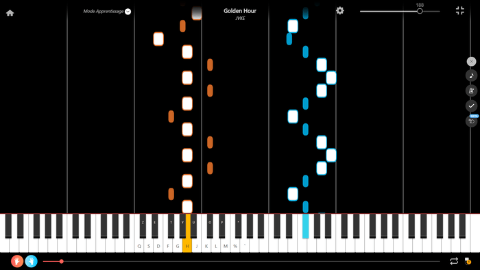 golden hour piano sheet music presentation