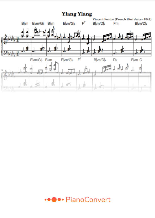 ylang ylang piano sheet music