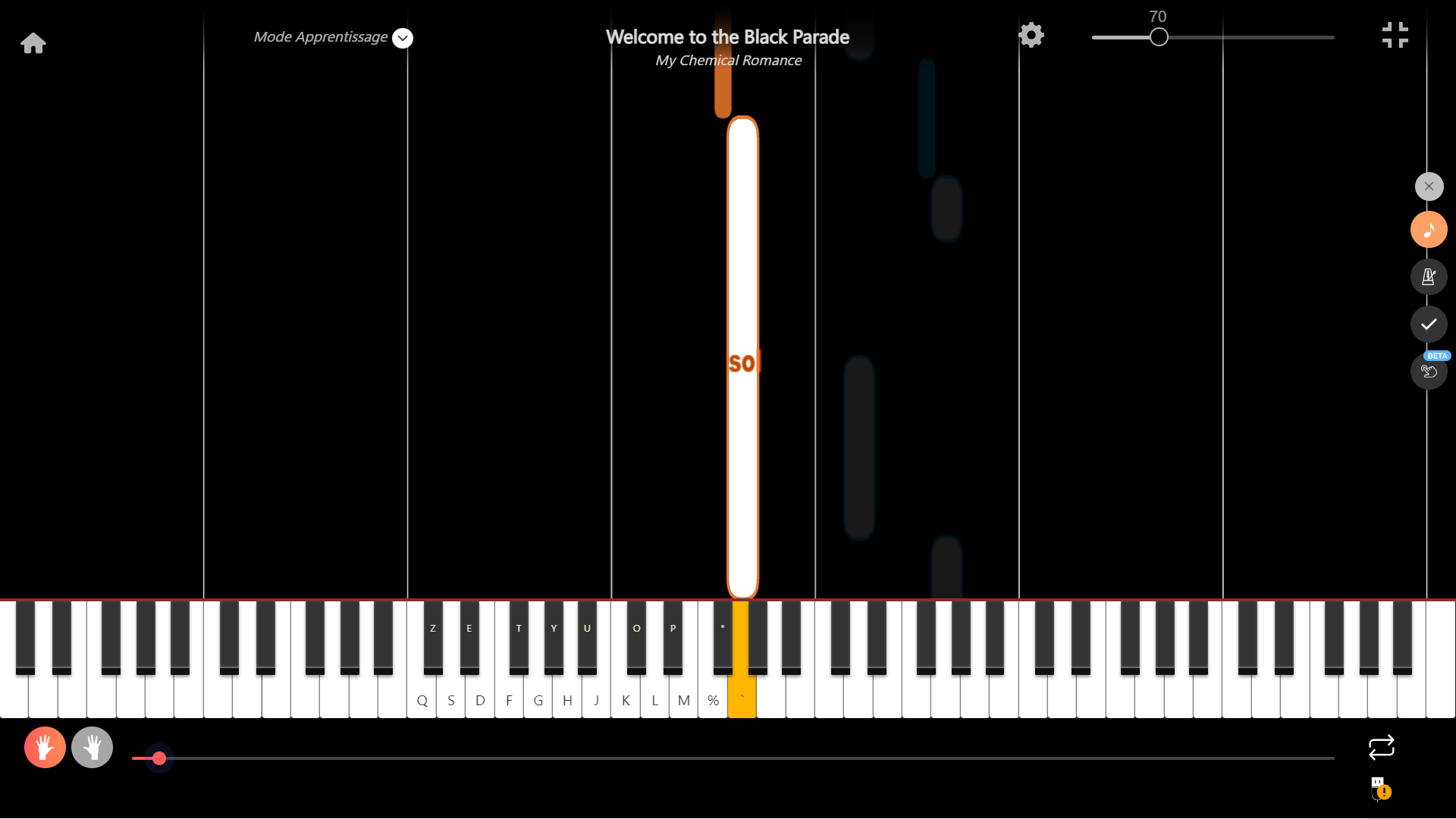 welcome to the black parade piano main gauche