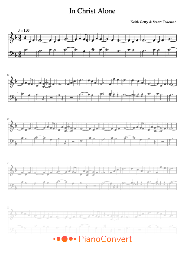 En Jésus Seul - Partition de Piano Facile en PDF - La Touche Musicale