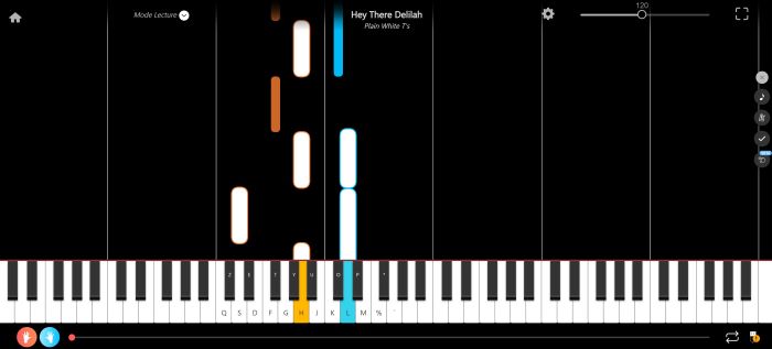 hey there delilah piano sheet music presentation