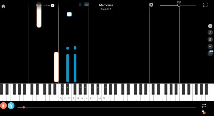 memories piano sheet music presentation
