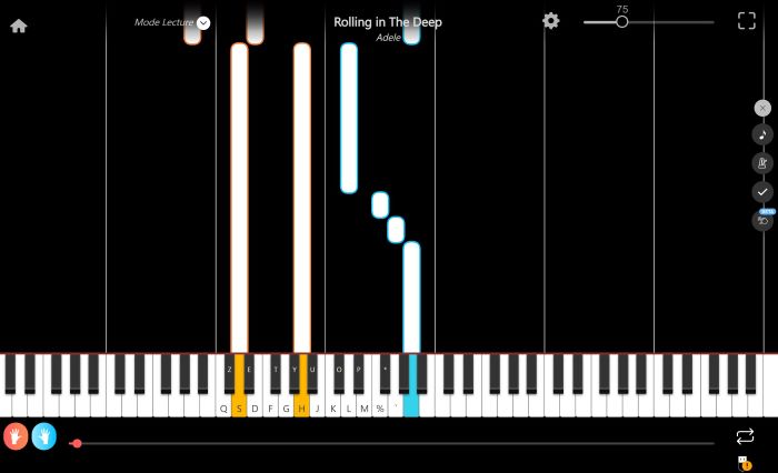 rolling in the deep piano sheet music presentation