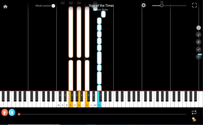 sign of the time piano sheet music presentation