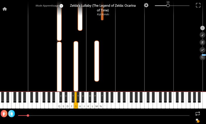 zelda's lullaby piano sheet music presentation