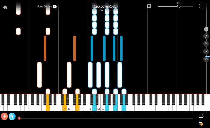 crocodile rock piano sheet music presentation