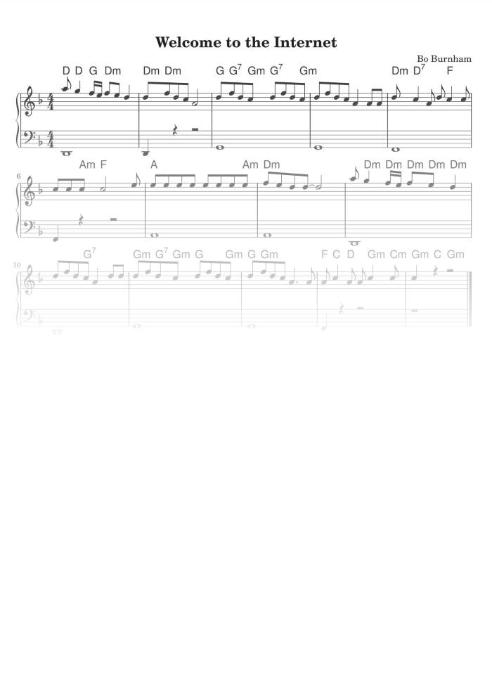 Fallen Down - Partition de Piano Facile en PDF - La Touche Musicale