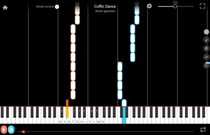 coffin dance piano sheet music presentation