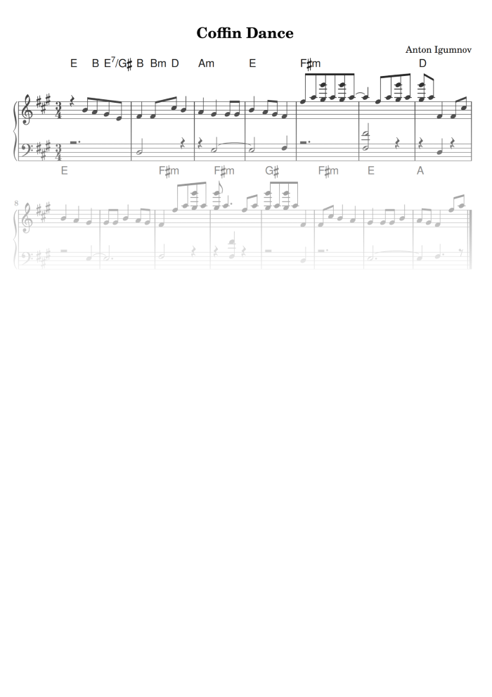 Despacito - Partitura para Piano Fácil en PDF - La Touche Musicale