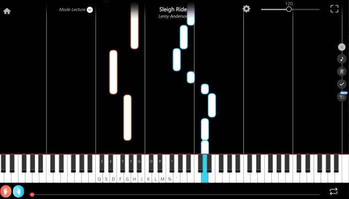 sleigh ride piano sheet music presentation
