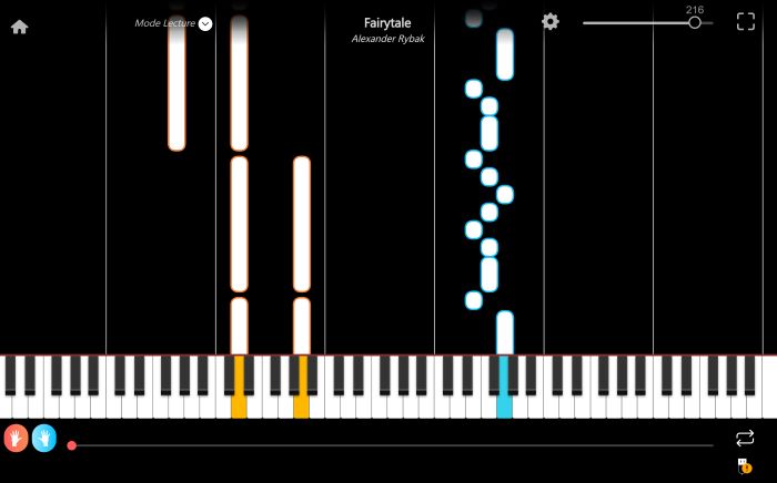fairytale piano sheet music presentation