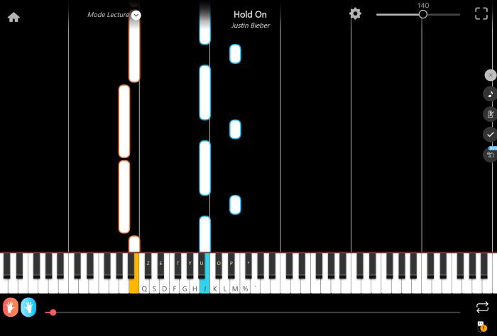 hold on piano sheet music presentation