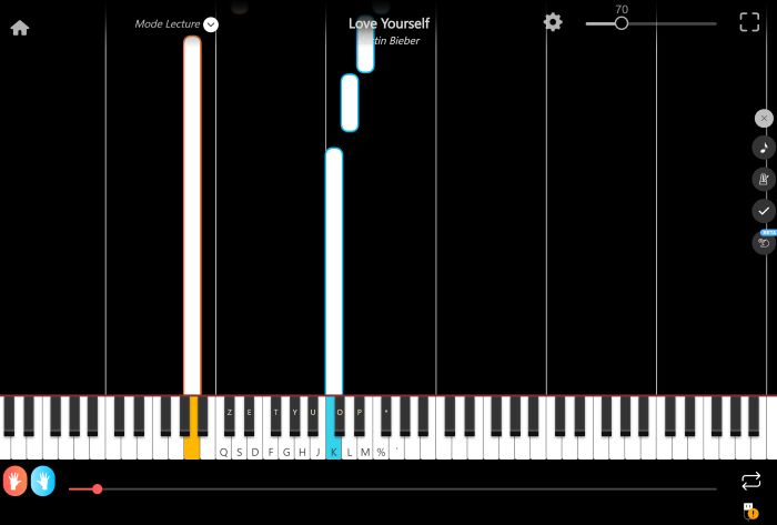 love yourself piano sheet music presentation