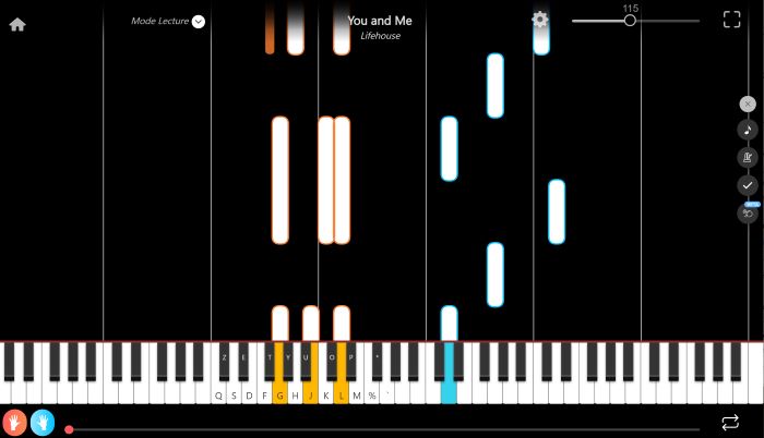 you and me piano sheet music presentation