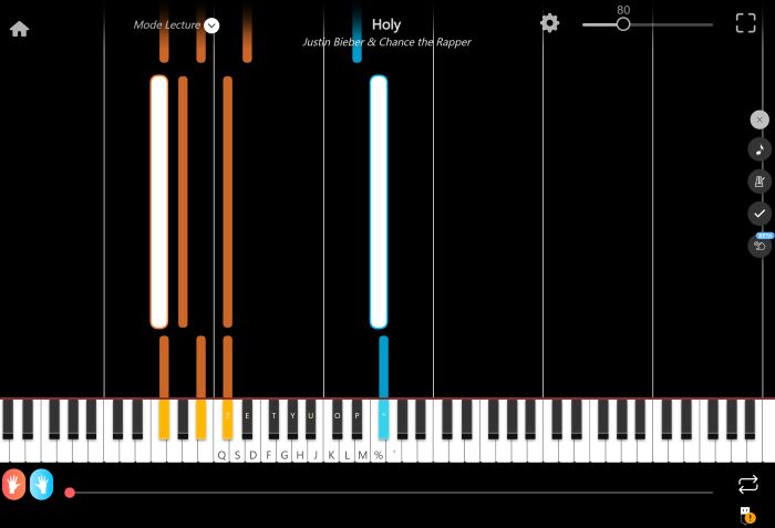 holy piano sheet music presentation
