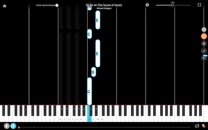 do re mi pianoforte note mano destra