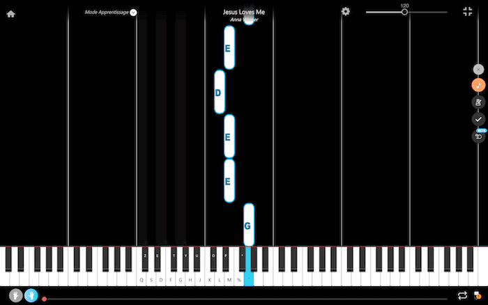 jesus loves me piano notas mano derecha