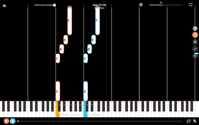 lean on me piano notas dos manos
