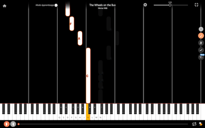 the wheels on the bus piano notes left hand